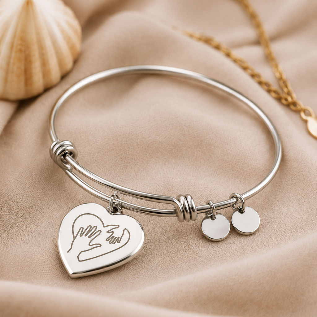 Die Hand, die mich hält – Mutter-Kind Herz-Armband