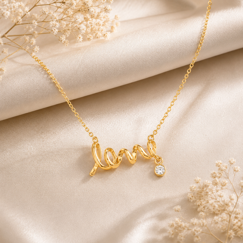 Love Necklace – Elegante Halskette mit funkelndem Anhänger