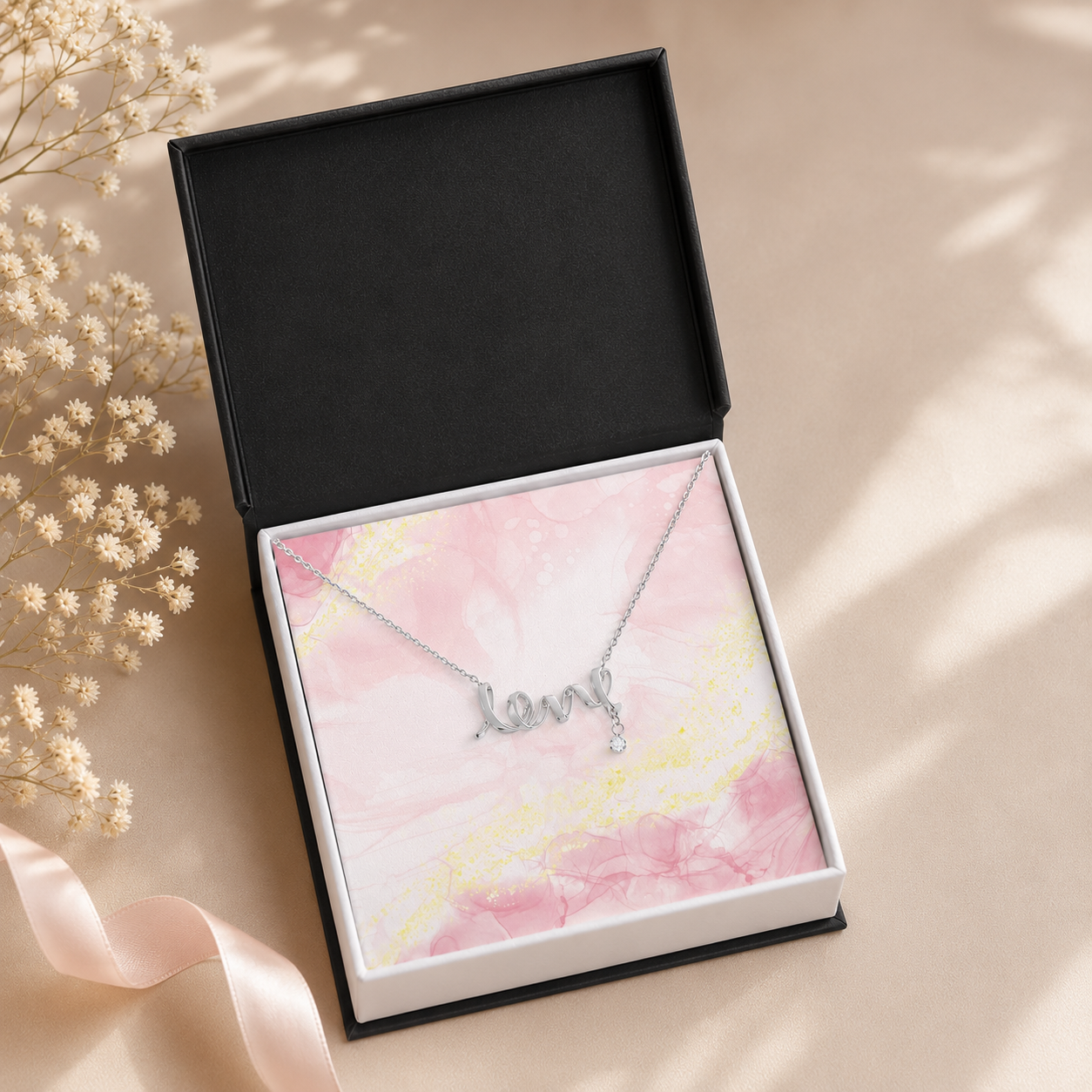 Love Necklace – Elegante Halskette mit funkelndem Anhänger