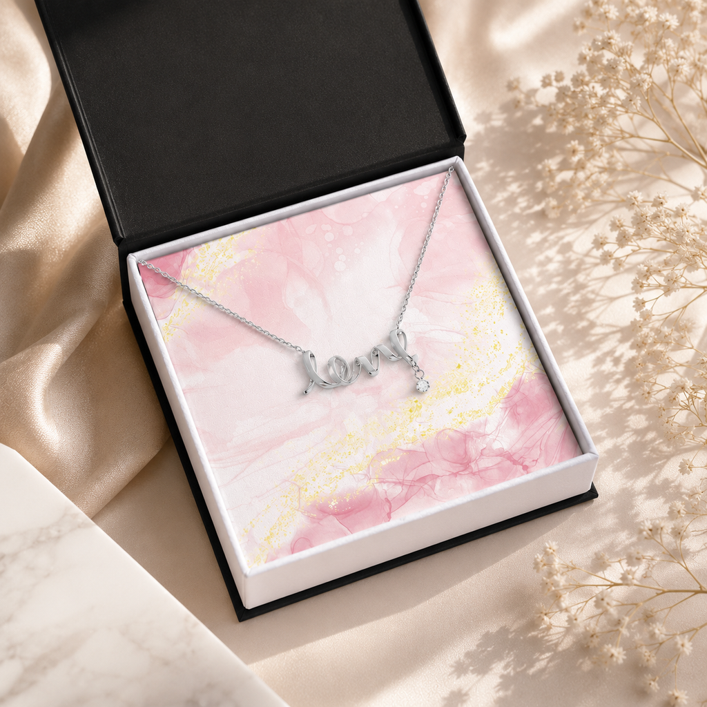 Love Necklace – Elegante Halskette mit funkelndem Anhänger