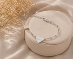 Personalisiertes Paperclip Herz-Armband mit Gravur