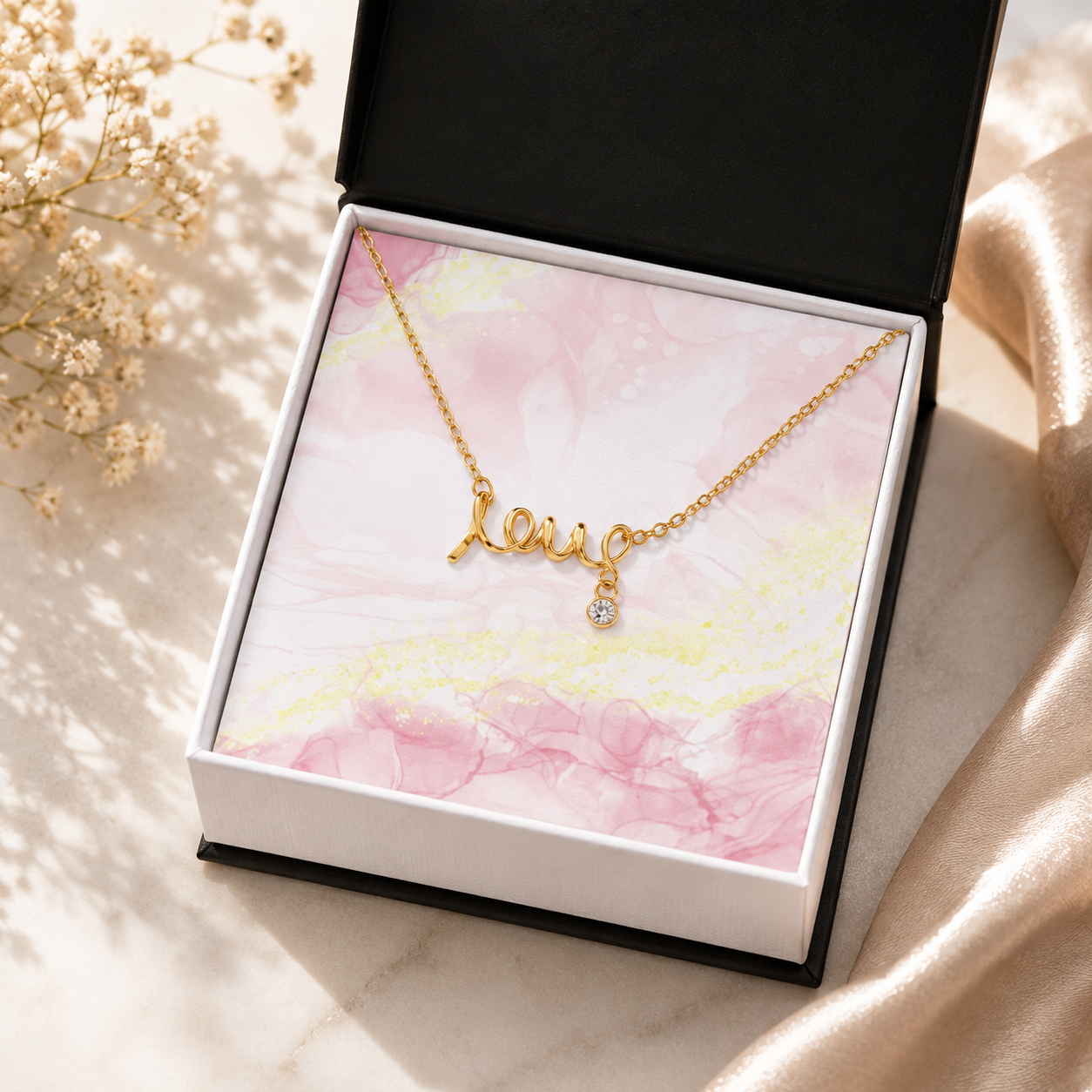 Love Necklace – Elegante Halskette mit funkelndem Anhänger