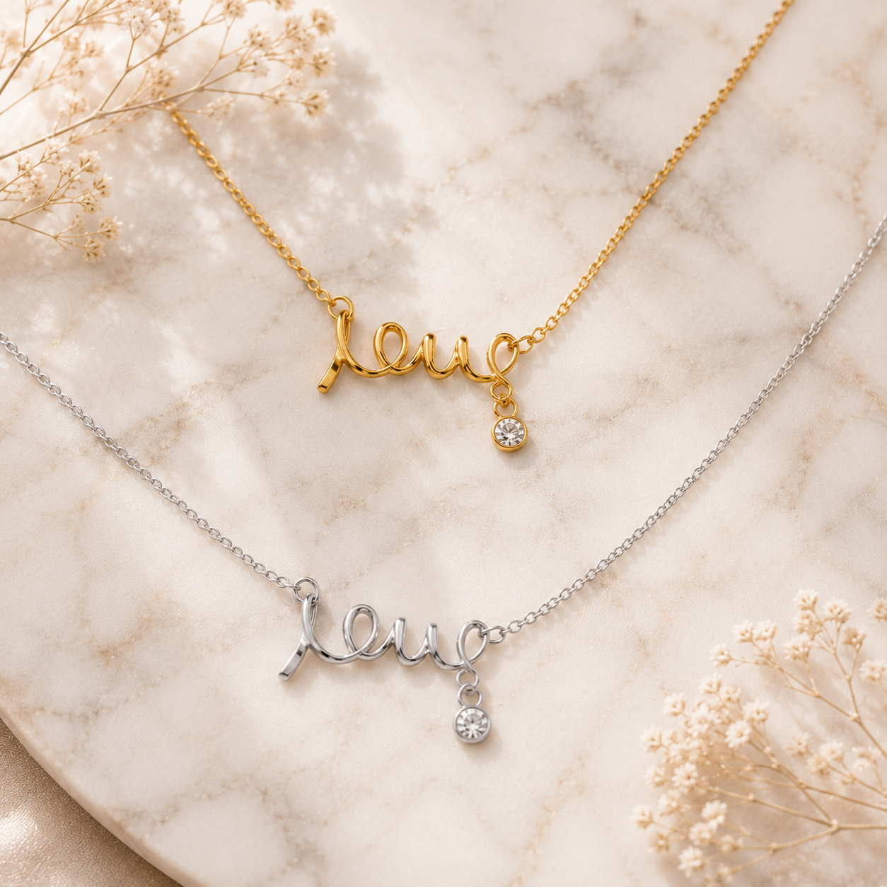 Love Necklace – Elegante Halskette mit funkelndem Anhänger