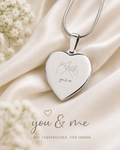 Personalisierte Herz Halskette – You & Me Gravur