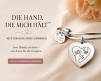 Die Hand, die mich hält – Mutter-Kind Herz-Armband