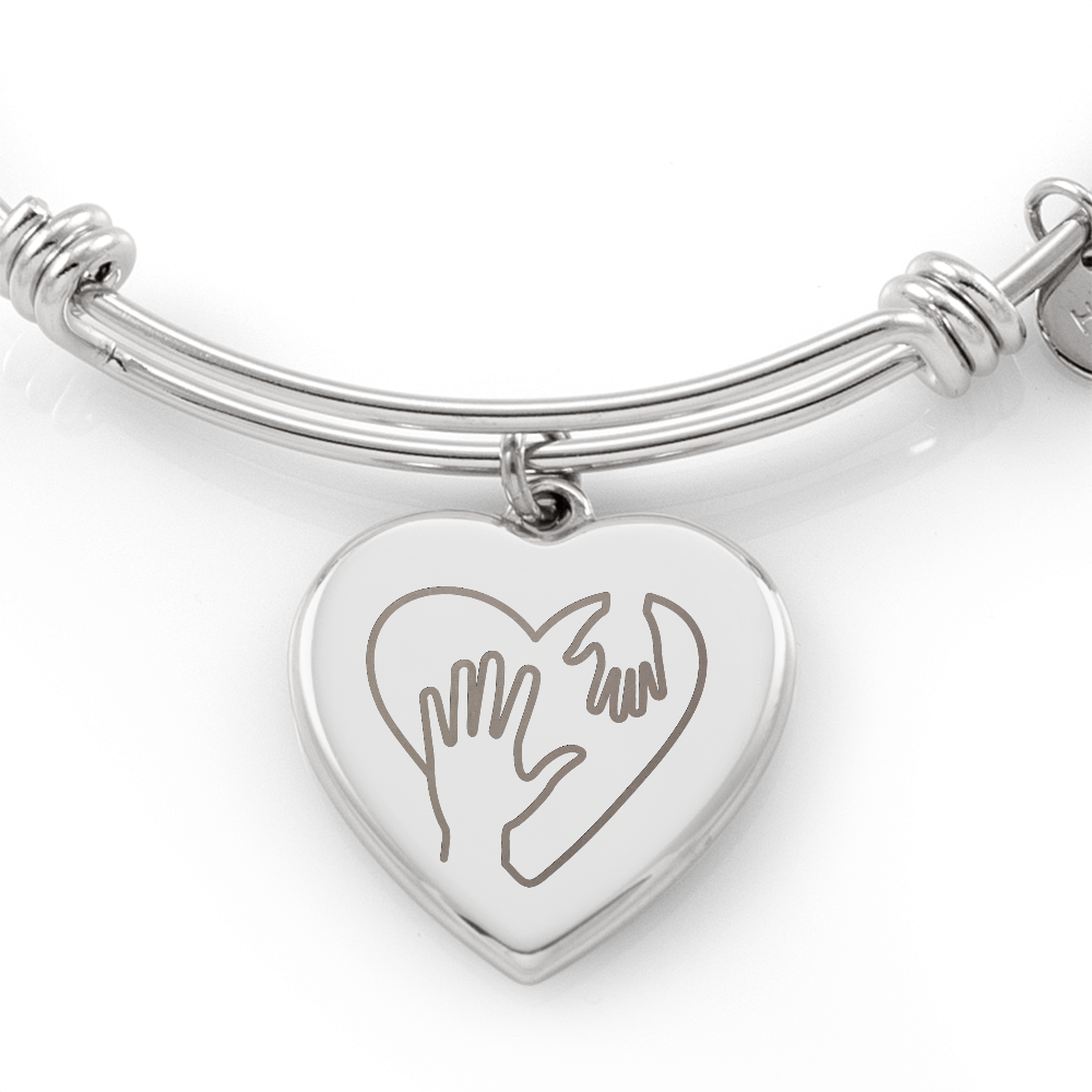 Die Hand, die mich hält – Mutter-Kind Herz-Armband