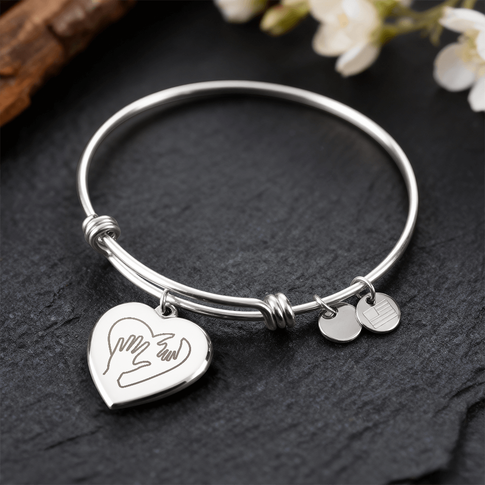 Die Hand, die mich hält – Mutter-Kind Herz-Armband