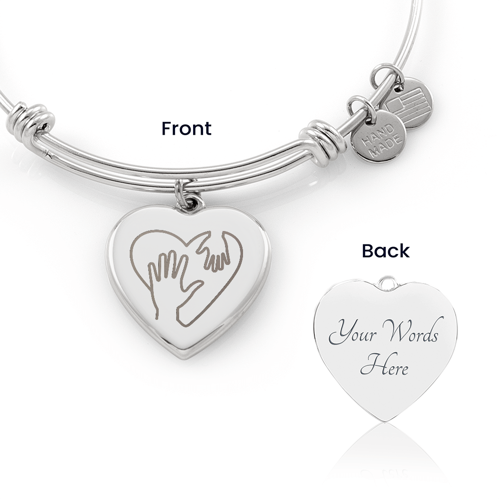 Die Hand, die mich hält – Mutter-Kind Herz-Armband