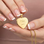 Personalisierte Herz Halskette - You & Me Gravur