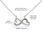 Endlose Liebe Halskette | 14k Weißgold & 18k Gelbgold