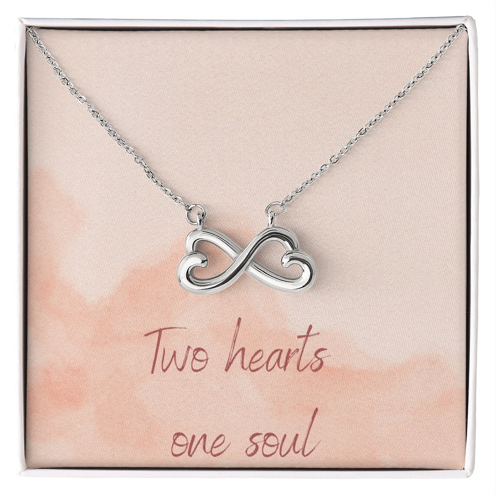 Endlose Liebe Halskette | 14k Weißgold & 18k Gelbgold