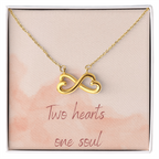 Endlose Liebe Halskette | 14k Weißgold & 18k Gelbgold