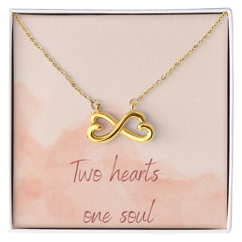 Endlose Liebe Halskette | 14k Weißgold & 18k Gelbgold