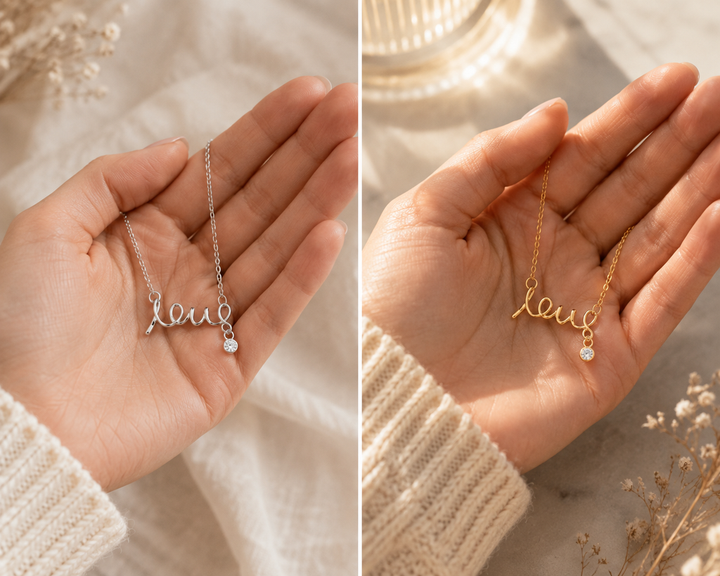 Love Necklace – Elegante Halskette mit funkelndem Anhänger