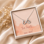 Endlose Liebe Halskette | 14k Weißgold & 18k Gelbgold