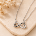 Endlose Liebe Halskette | 14k Weißgold & 18k Gelbgold