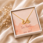 Endlose Liebe Halskette | 14k Weißgold & 18k Gelbgold